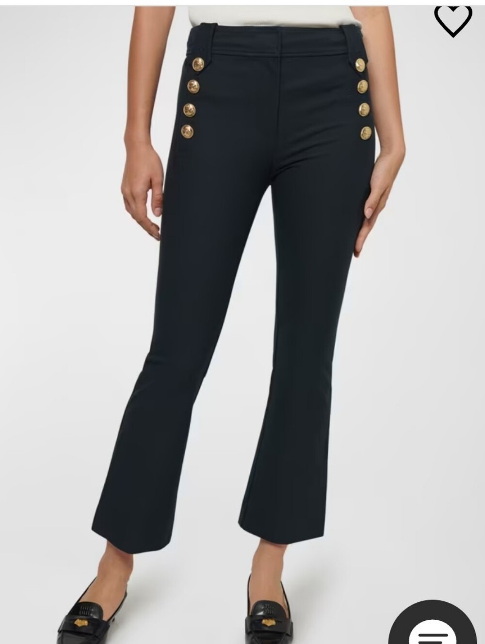 Derek Lam 10 Crosby Navy Size 4 ankle Dress pants gold buttons. Perfect $365
